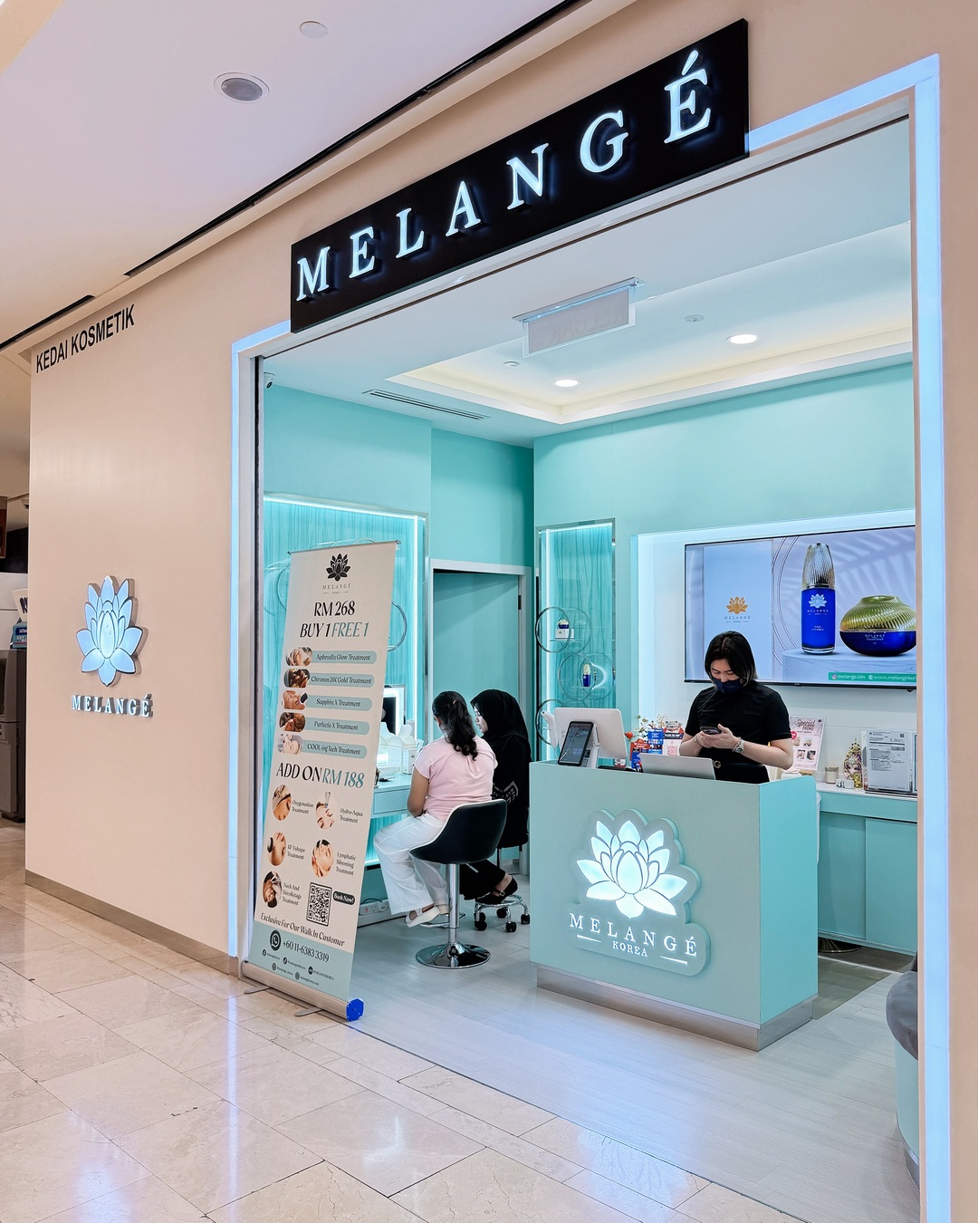 Melange Korea facial treatment store exterior at Gardens Mall Kuala Lumpur